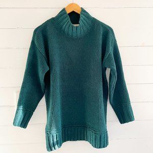 Loft Outlet Emerald Green Chenille Mockneck Sweater